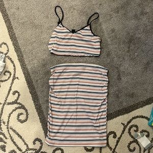 Shein Striped Top and Skirt Set